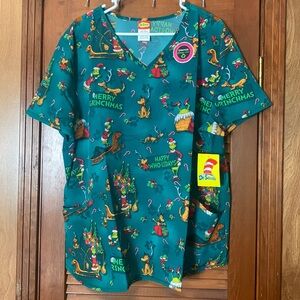 Christmas Scrub Top Grinch